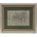 Jack Jones St Mary's Swansea Pencil Sketch Signed inscribed and dated 4/72 16.