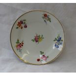 A Swansea porcelain plate, with a single gilt edge,