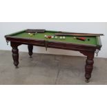 A Burroughes and Watts "The cottage billiard table",