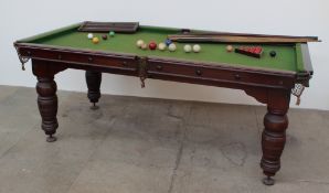 A Burroughes and Watts "The cottage billiard table",