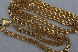 A 14ct yellow gold necklace, approximately 17.