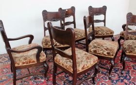 A set of eight 19th century mahogany dining chairs,