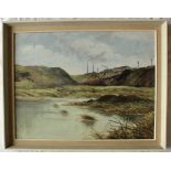 Attributed to Arthur Bell Foster Industrial landscape Watercolour 45.5 x 59.