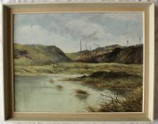 Attributed to Arthur Bell Foster Industrial landscape Watercolour 45.5 x 59.