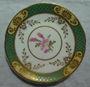 A 19th century English porcelain plate,