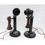 A pair of candlestick telephones No.