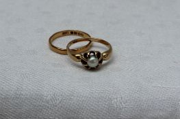 A 22ct yellow gold wedding band, approximately 1.