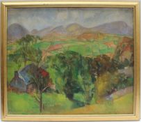 Alexander Hodgkinson Landscape, North Wales c.1955 Oil on canvas Signed and dated 1956 50 x 59.