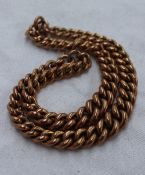 A 9ct yellow gold chain with oval twisted links,