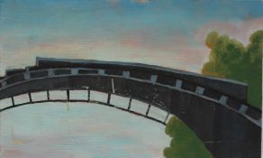 Jack Jones A bridge section Oil on board 17.