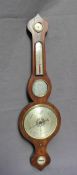 A Victorian onion topped banjo barometer,