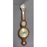A Victorian onion topped banjo barometer,