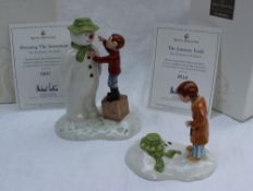 A Royal Doulton figure "The snowman and James - Dressing the snowman" No.