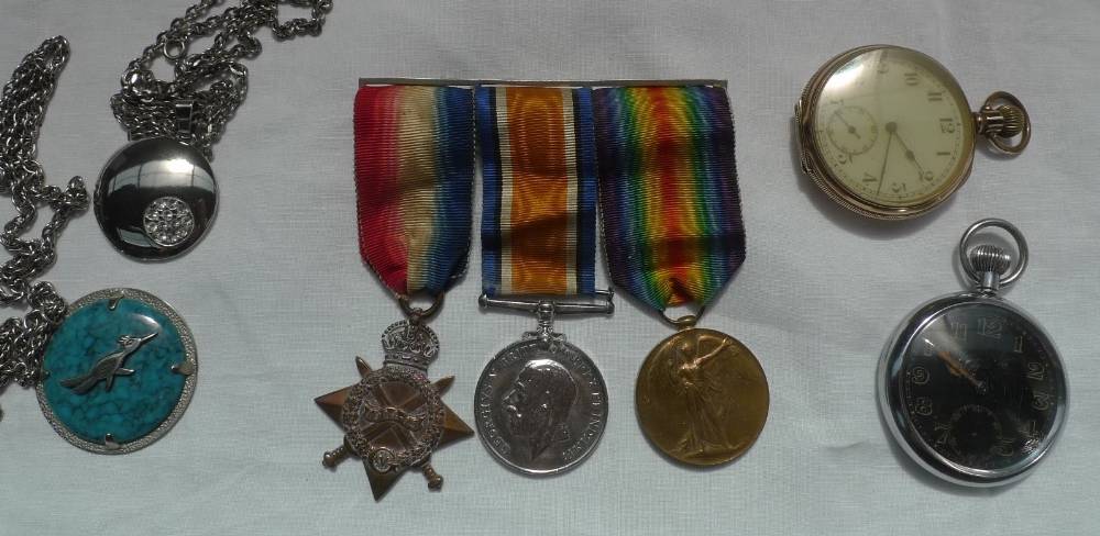 A set of three World War I medals including The British War medal, - Image 2 of 2