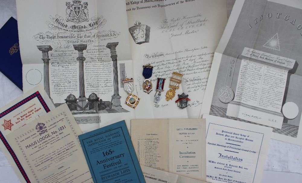 Assorted Masonic jewels, including P.G.L. - Image 2 of 4