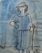 Hodge Portrait of a lady Watercolour Signed in pencil and dated 2002 58.