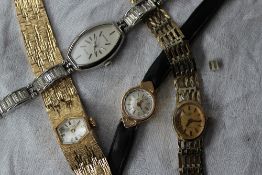 A Lady's silver gilt wristwatch,