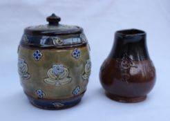 A Royal Doulton stoneware tobacco jar,