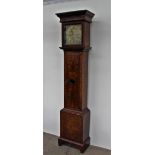 An 18th century and later walnut longcase clock,