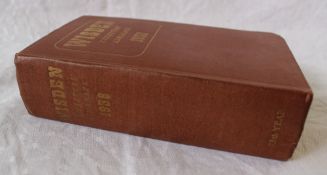 Wisden Cricketers’ Almanack 1938. 75th edition. Original hardback.