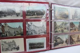 A postcard album, containing circa 160 postcards of Cardiff, Penarth, Swansea,