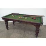 A Burroughes and Watts "The cottage billiard table",