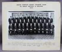 1969 South African Rugby Union team photos plus newspaper cutting the 1936 tour of Argentina