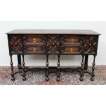 A 20th century oak sideboard,