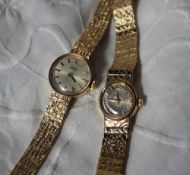 A Lady's 9ct yellow gold wristwatch,