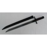 A bayonet, the wooden handle carved KeeLung,