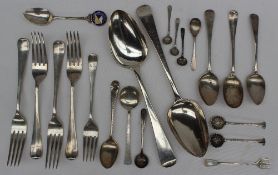 A pair of late George III silver table spoons, Newcastle, 1812, John Robertson II & John Walton,