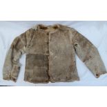 A German World War II Eastern front rabbit fur lined jacket with military stamp to the lining and
