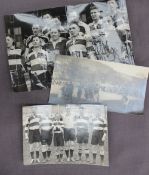 Three original photos taken of Cardiff Rugby Union teams in the 1930s