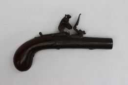 A 19th century flintlock pistol, the side plates of the barrel inscribed "Twigg, London", 15.