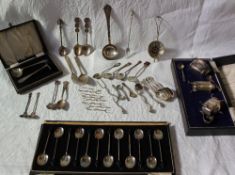 A George VI silver spoon and pusher, Birmingham, 1939,