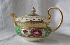 A 19th century English porcelain teapot,