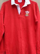 A Wales Rugby Jersey from 1976 Grand Slam - with the number 1 to the reverse and Prince of Wales