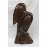 David Capito An African Carving of an elephant Hardstone Signed 39cm high