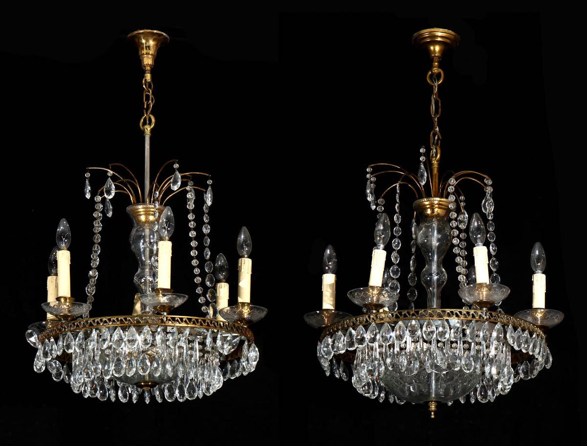 PAIR OF CHANDELIERS