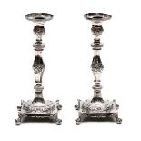 PAIR OF ROMANTIC CANDLESTICKS