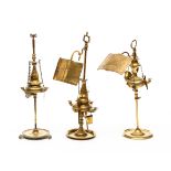 THREE OIL LAMPS