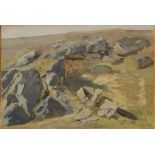 JULIUS MAŘÁK (1832-1899): STUDY OF A ROCKY LANDSCAPE / 1st half of the 1890s, Bohemia