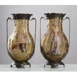 ÉMILE GALLÉ (1846-1904): A PAIR OF GALLÉ VASES / 1885, France, Nancy