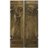 TWO DOOR LEAFS WITH FIGURES OF ANGELS / Early 20th century, Central Europe