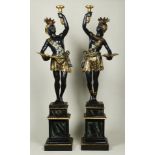 A PAIR OF TORCH-BEARERS / Before 1800, Italy, Venice