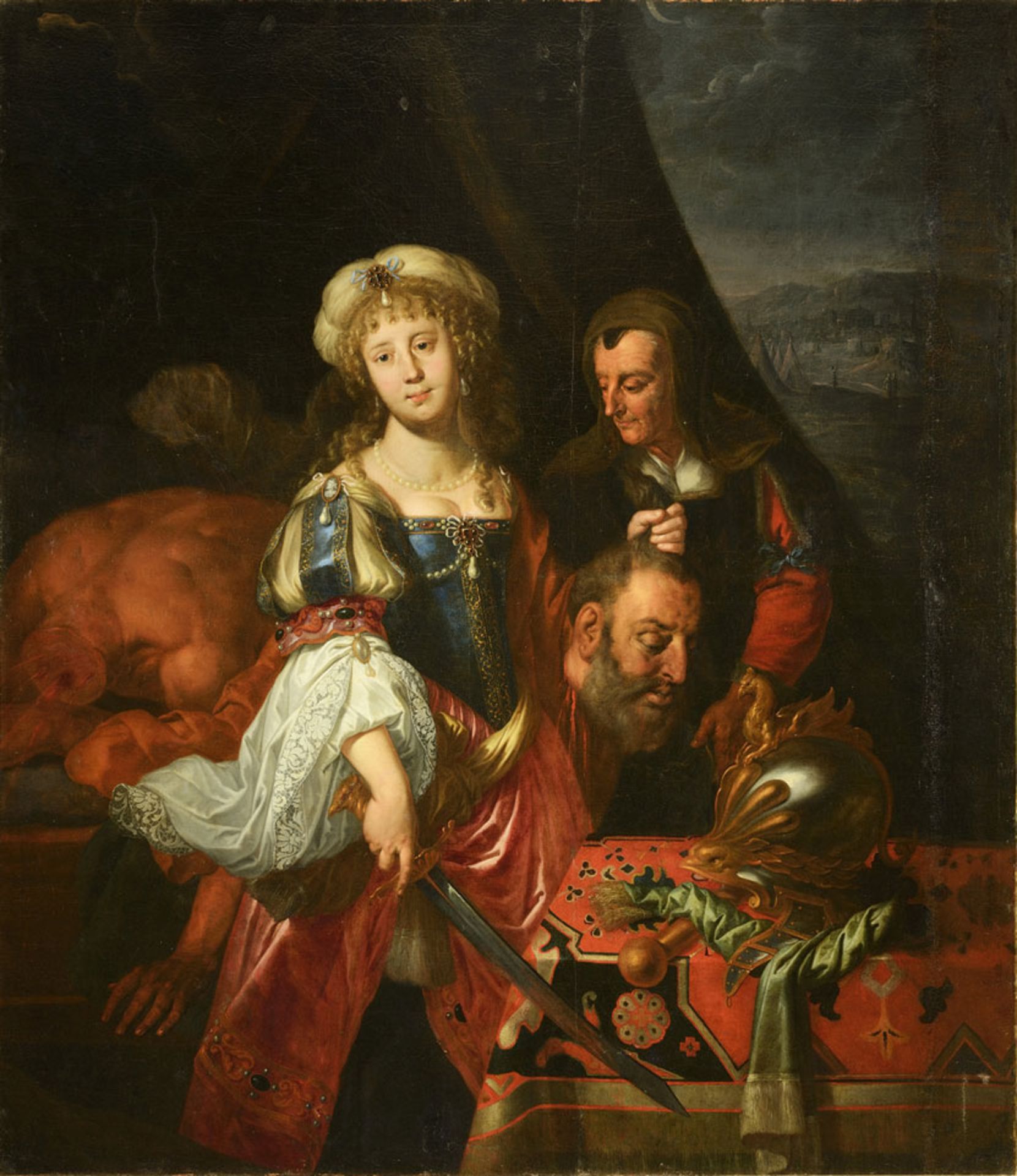 JOHANNES SPILBERG (1619-1690): JUDITH AND THE HEAD OF HOLOFERNES / Around 1650, probably