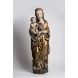 A LATE GOTHIC MADONNA / Around 1500, probably western BohemiaThe Madonna, standing on a half moon