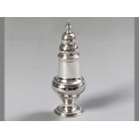 A WILLIAM III SILVER SUGAR SHAKER, LONDON 1695, POSSIBLY WILLIAM GRUNDY, pierced removable top,