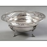 AN EDWARDIAN SILVER BOWL, SHEFFIELD 1907, JAMES DEAKIN & SONS, RETAILED BY WARING'S, LONDON,