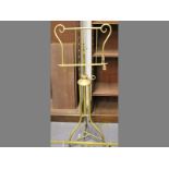 A VICTORIAN BRASS MUSIC STAND, 118cm high